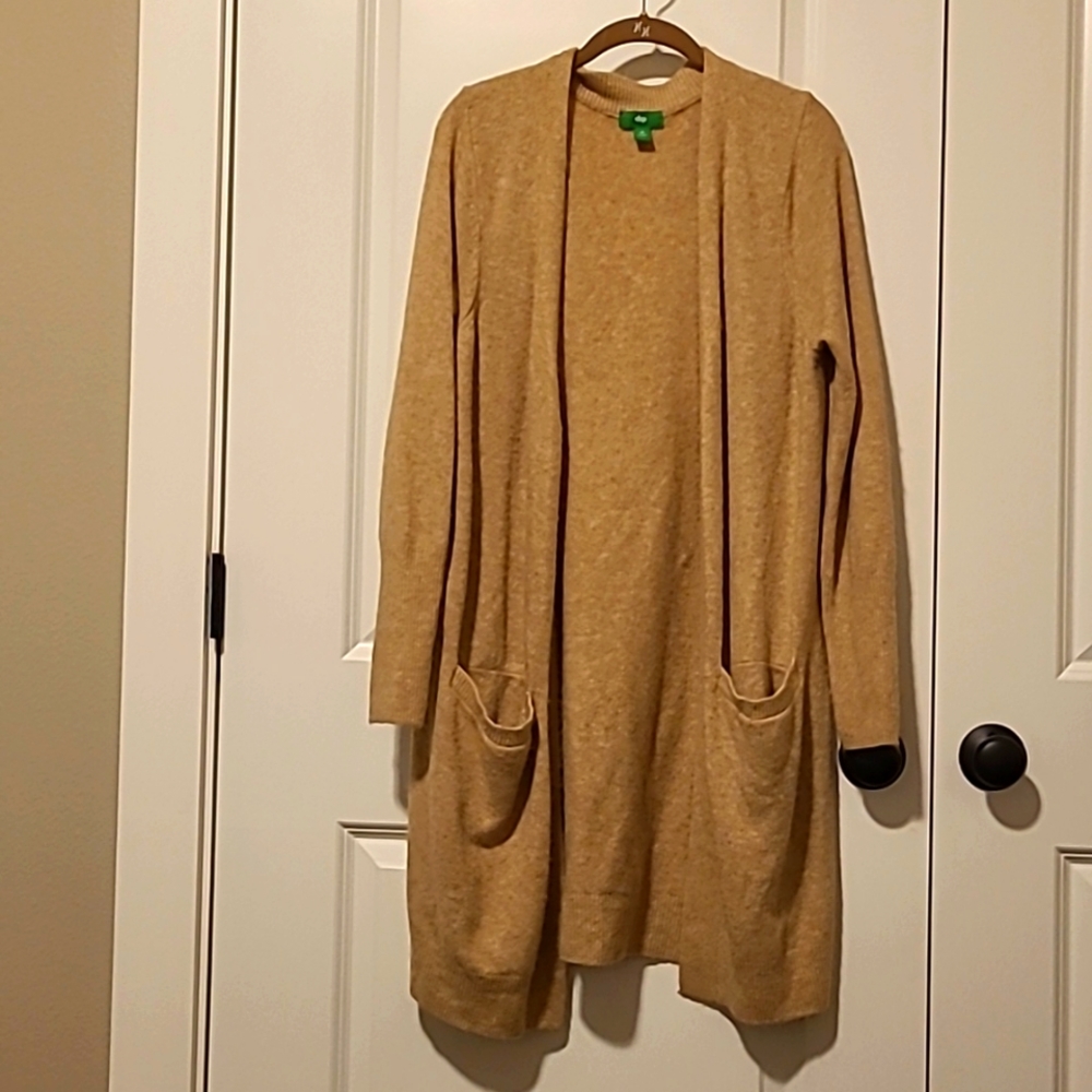 Light Brown Dip Cardigan/Duster Size M